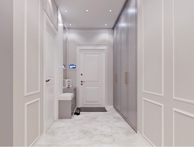 Холл — Дизайн-проект 1-комнатной квартиры в ЖК Манхеттен , 52 м.кв — студия дизайна Inerior12