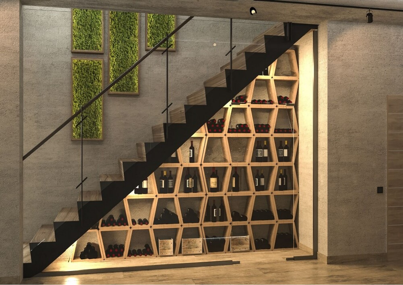 Лестница — Дизайн-проект частного дома в стиле лофт, 200 м. кв — студия дизайна Inerior12