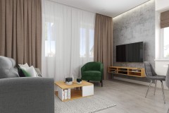 Гостиная — Интерьер частного дома в современном стиле, 180 м.кв — студия дизайна Inerior12