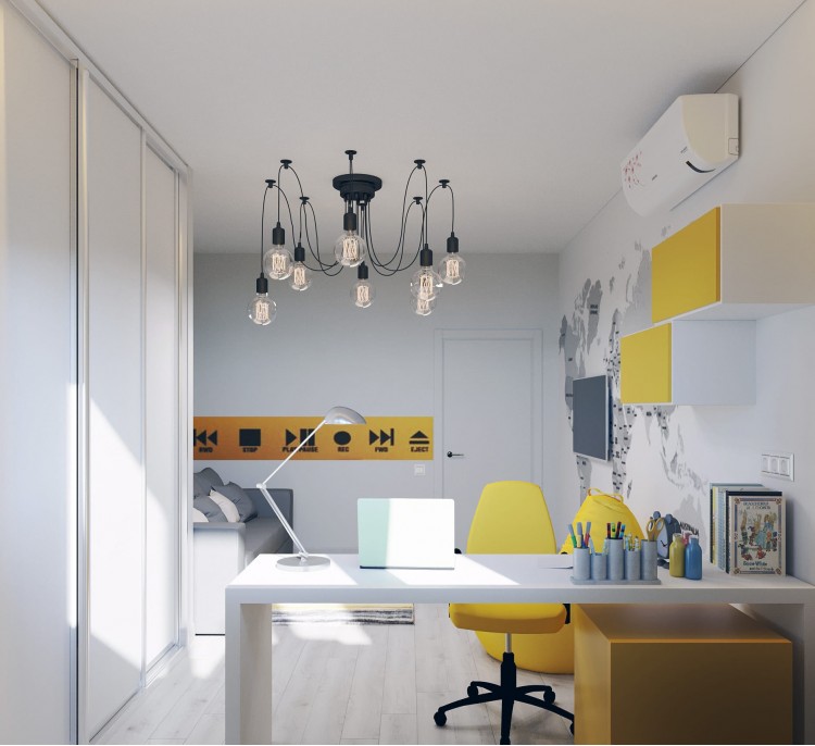 Детская-2 — Дизайн-проект 3-комнатной квартиры в ЖК Статус Групп, 106 м.кв — студия дизайна Inerior12