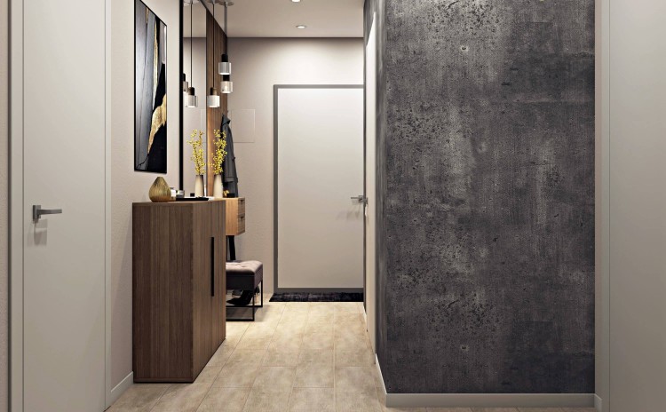Прихожая — Дизайн-проект 3-комнатной квартиры в ЖК Статус Групп, 106 м.кв — студия дизайна Inerior12