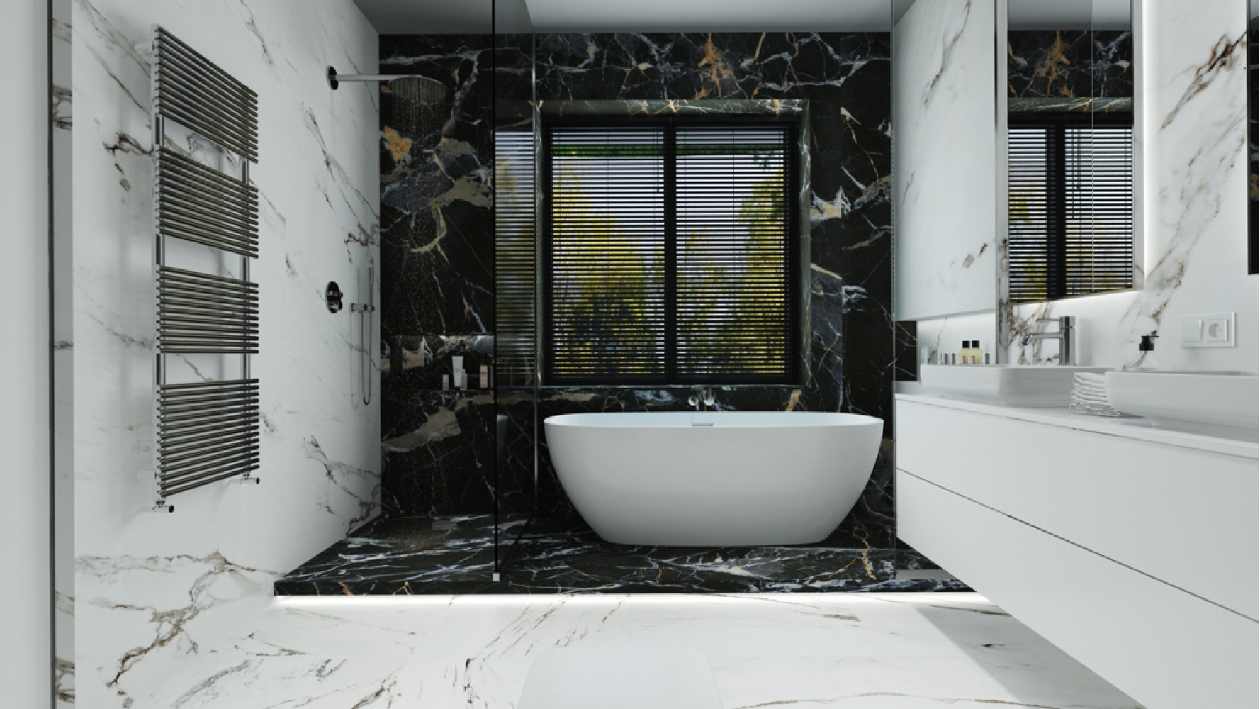 Фото интерьера: Ванная – Дизайн-проект 4-х комнатной квартиры — в ЖК Busov Hill – 348