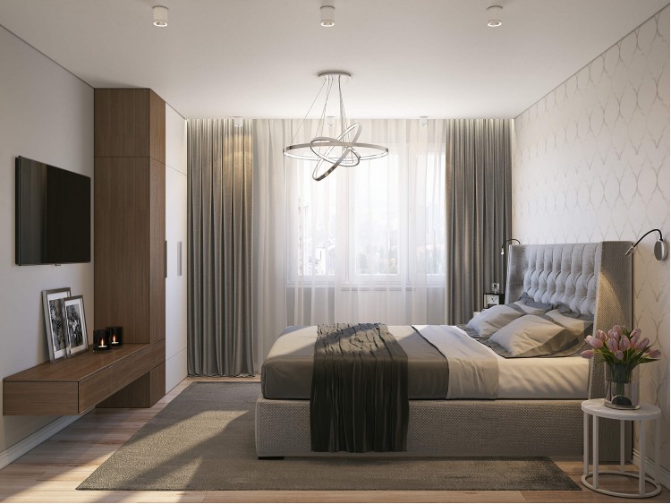 Спальня в дизайн-проекті квартири ЖК Viktori, 86 м. кв. - NS Interior Design