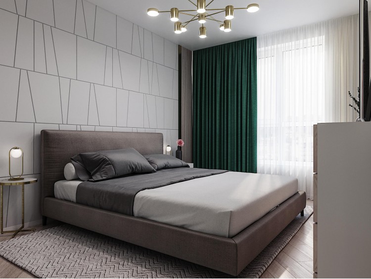 Спальни в зелёных тонах, фото интерьеров: 32 лучших дизайна