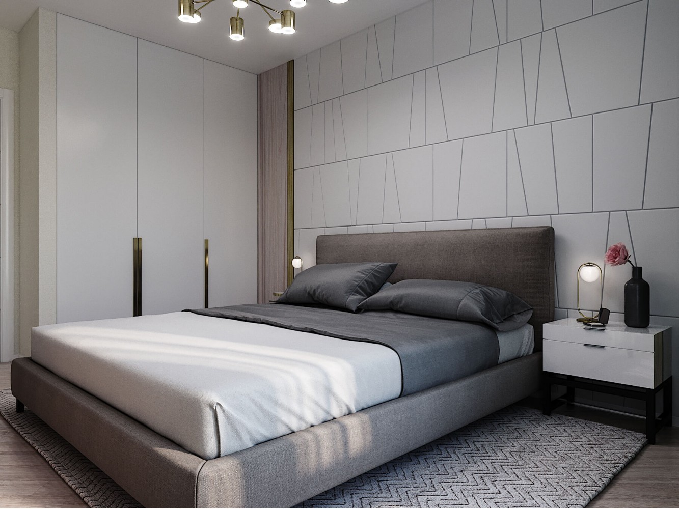 Спальня 2 в дизайн-проекті квартири ЖК Адамант, 86 м. кв. - NS Interior Design