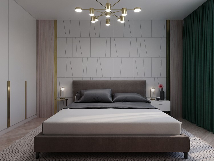 Спальня 2 в дизайн-проекте квартиры ЖК Адамант, 86 м.кв. — NS Interior Design