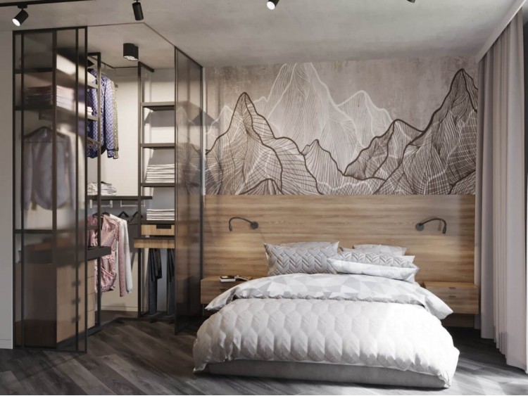 Спальня в дизайн-проекті квартири ЖК Файна Таун, 45м.кв — NS Interior Design