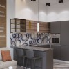 Кухня з вітальнею у дизайн-проекті квартири ЖК River Stone, 55м.кв — студія дизайну NS interior Design