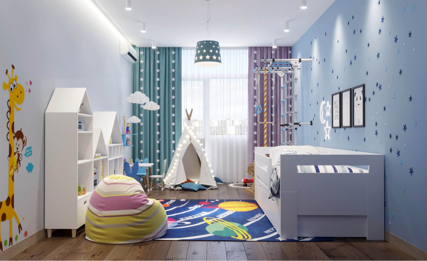 Дитяча в дизайн-проекті квартири ЖК Варшавський квартал, 95м.кв — студія дизайну NS interior Design