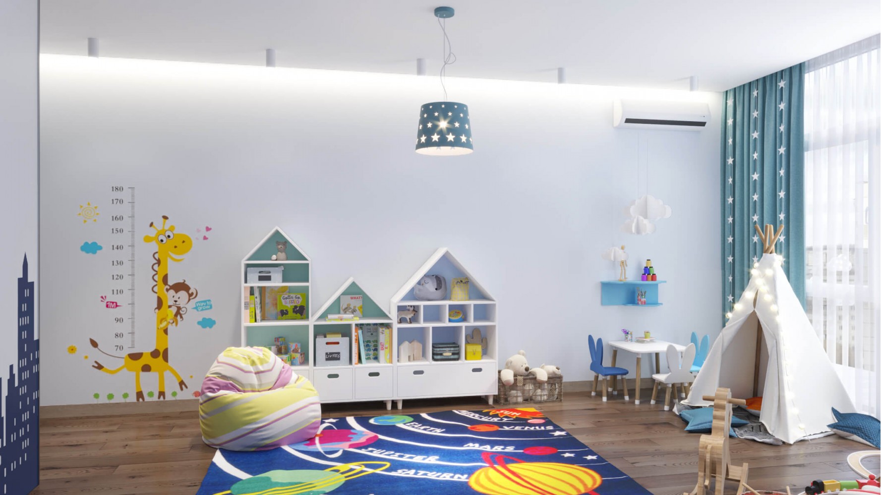 Детская в дизайн-проекте квартиры  ЖК Варшавский квартал, 95м.кв — студия дизайна NS interior Design
