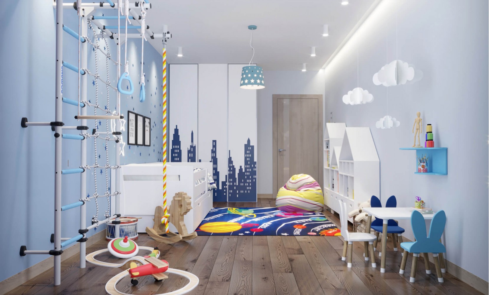 Детская в дизайн-проекте квартиры  ЖК Варшавский квартал, 95м.кв — студия дизайна NS interior Design