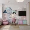 Дизайн детской комнаты в розовых тонах - фото 10