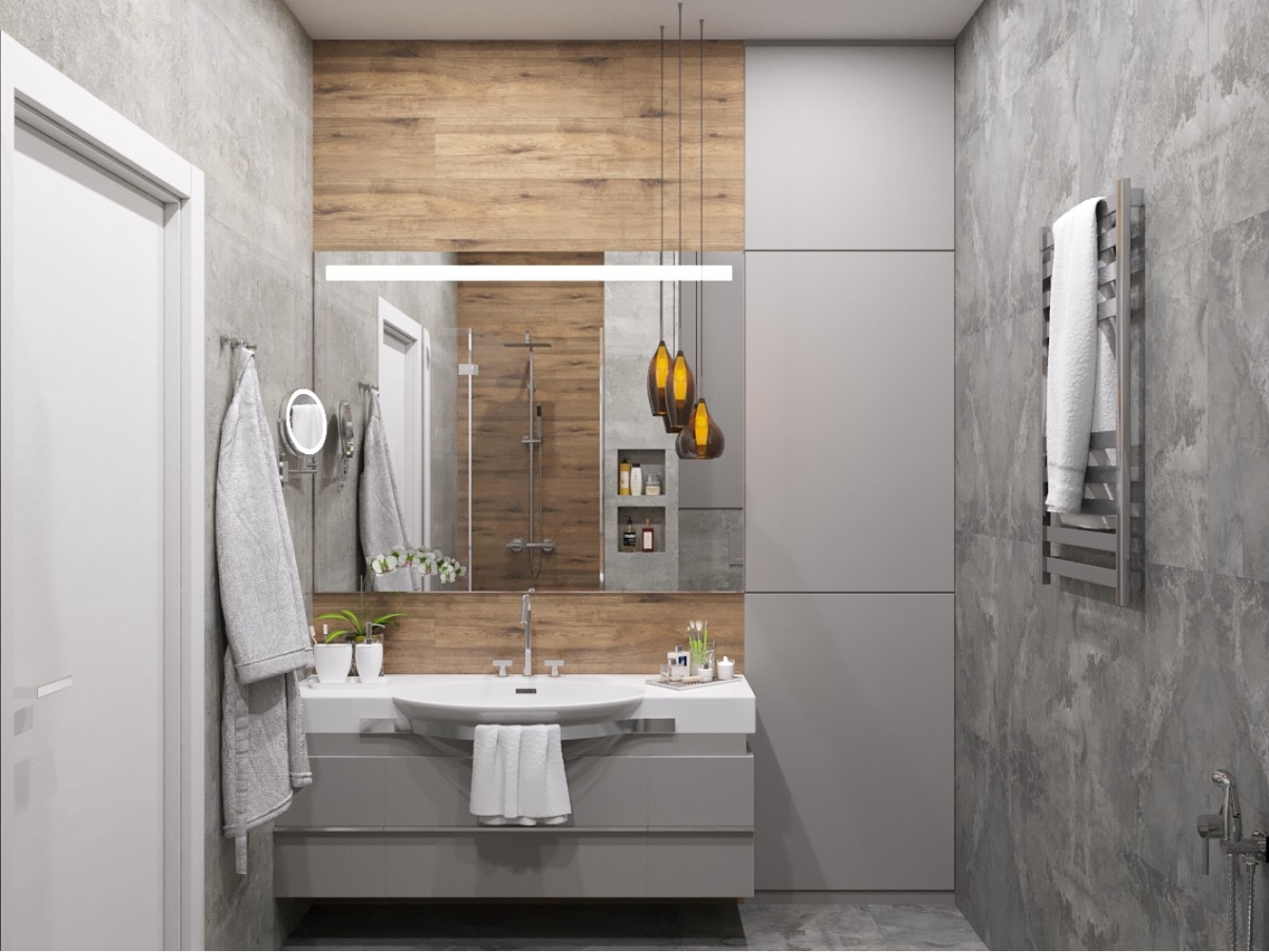 Фото дизайну: Ванна кімната в стилі лофт - "Варшавський" - 120м² Сучасний лофт - 150