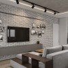 Дизайн вітальні в сірих тонах - фото 3