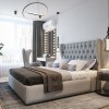 Дизайн спальной комнаты в серых тонах - фото 6