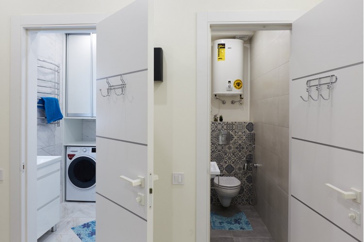 Фото: Ванна та санвузол - Дизайн-проект 1-кімнатної квартири в ЖК Козацький - 46м.кв. – 401
