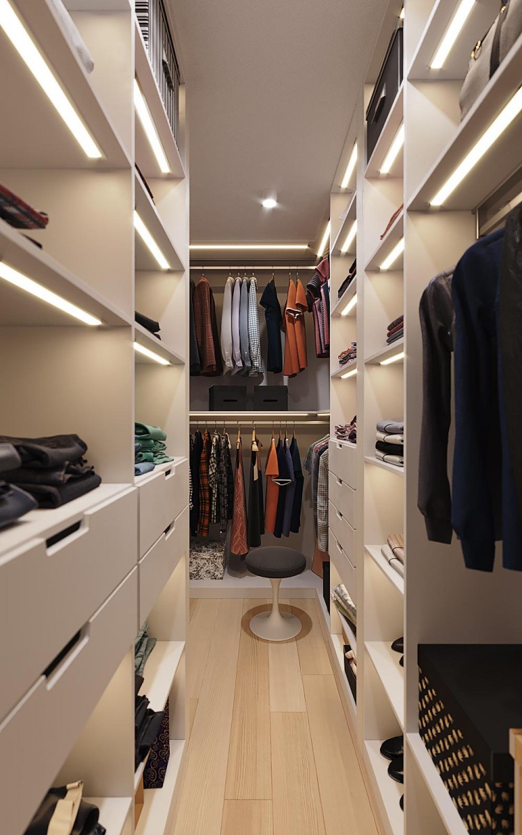 Дизайн гардеробной в двухкомнатной квартире