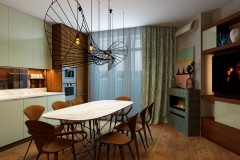 Кухня-вітальня - Дизайн-проект 3-кімнатної квартири, 68 м.кв - Надія Власенко