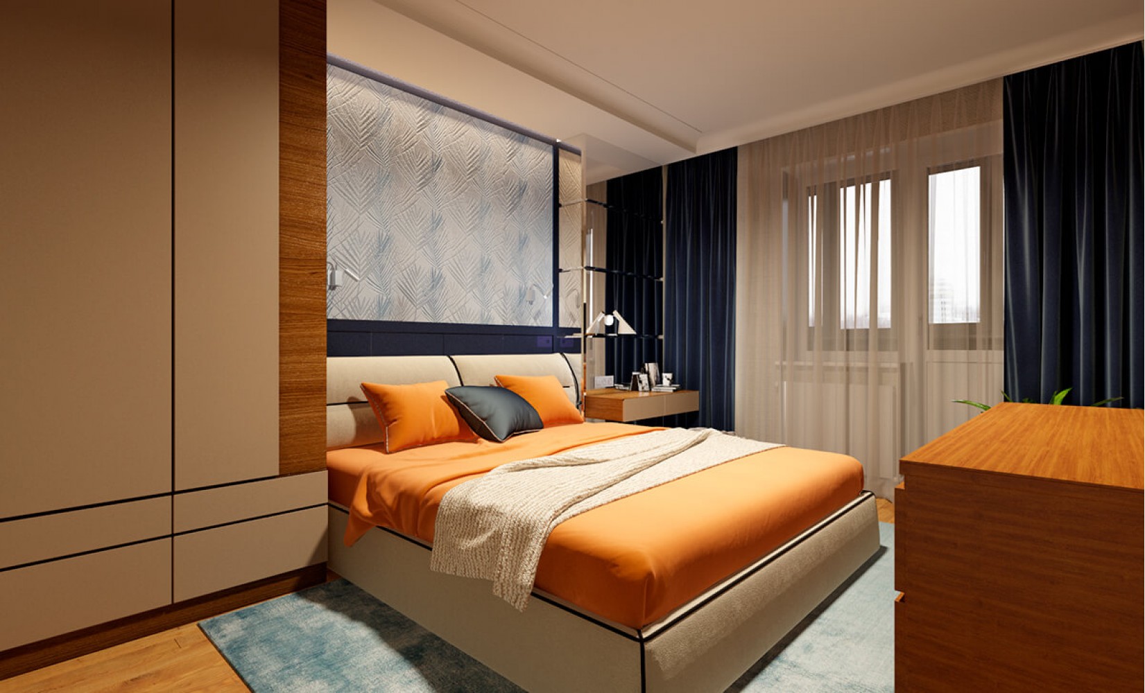 Спальня-2 — Дизайн-проект 3-комнатной квартиры, 68 м.кв —  Надежда Власенко