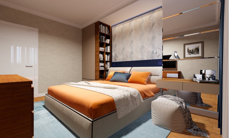 Спальня-2 — Дизайн-проект 3-кімнатної квартири, 68 м.кв — Надія Власенко