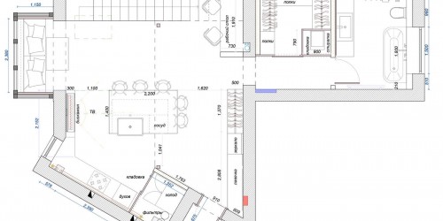 Дизайн-проект 2х уровневой квартиры Коттеджный Городок Grand Villas, 90м.кв