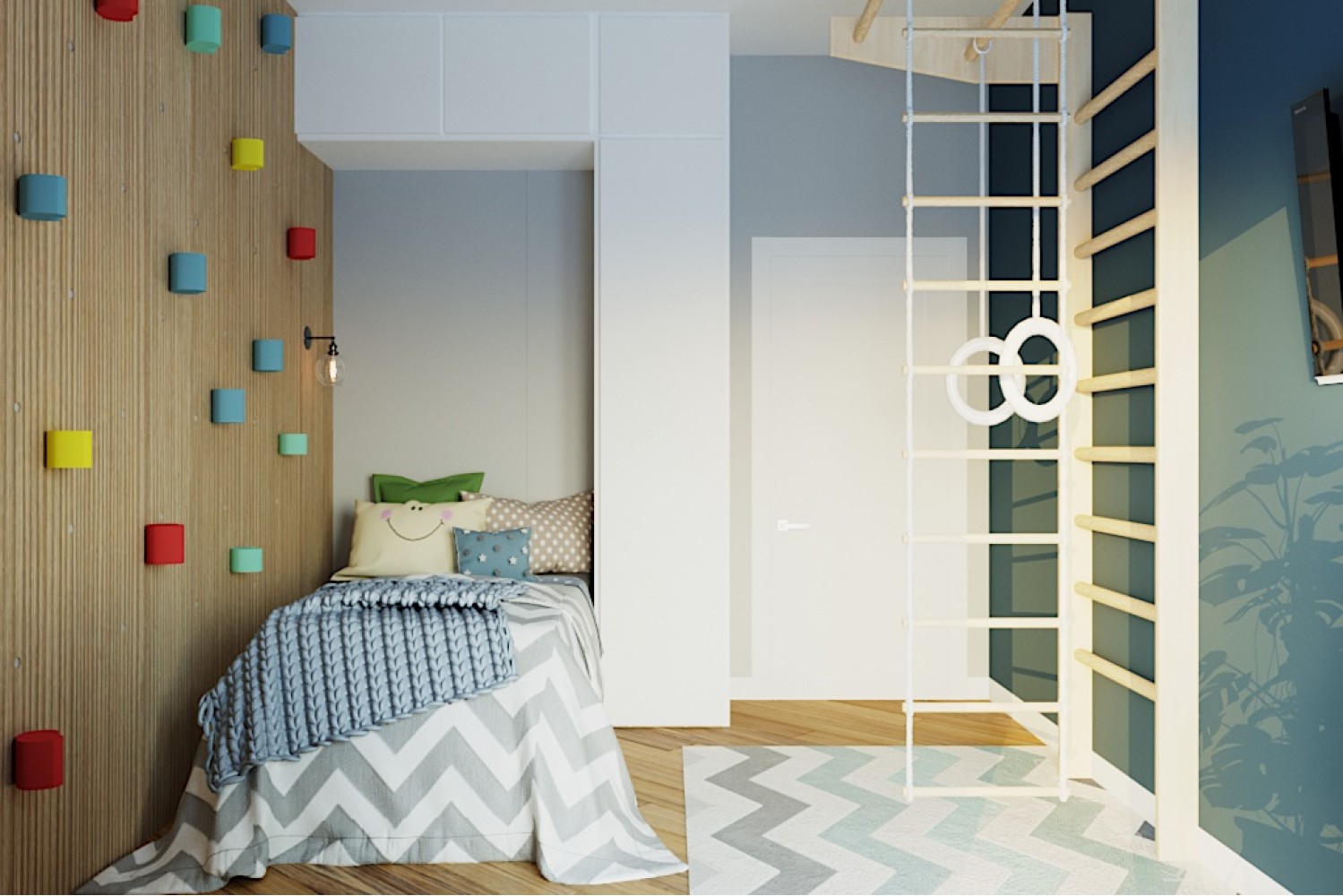 Детская-1 — Дизайн-проект 3-комнатной квартиры в Эко-стиле, ЖК Комфорт Таун, 77 м.кв — студия дизайна Redis&Co
