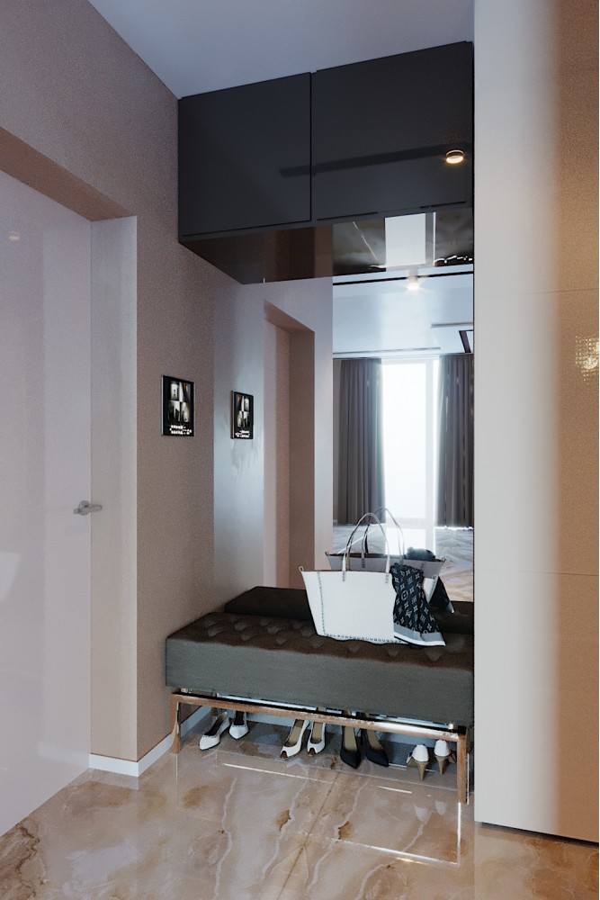 Холл —  Дизайн 5-комнатной квартиры в стиле Арт-деко с элементами классики,  ЖК Комфорт Таун, 140  м.кв — студия дизайна Redis&Co
