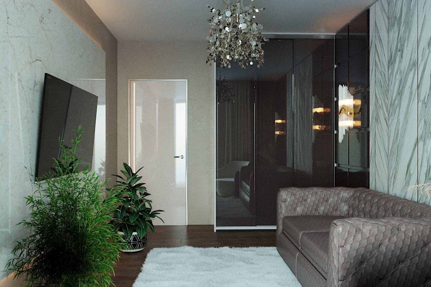 Гостьова кімната - Дизайн 5-кімнатної квартири в стилі Арт-деко з елементами класики, ЖК Комфорт Таун, 140 м.кв - студія дизайну Redis&Co