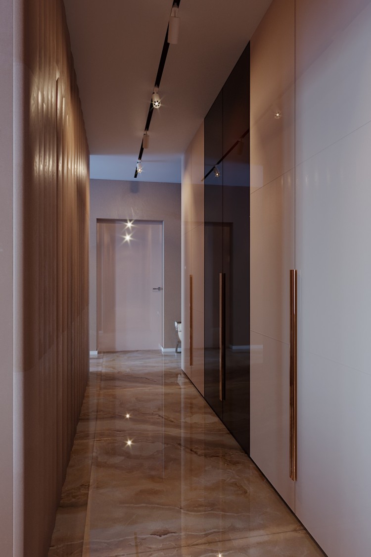 Коридор —  Дизайн 5-комнатной квартиры в стиле Арт-деко с элементами классики,  ЖК Комфорт Таун, 140  м.кв — студия дизайна Redis&Co