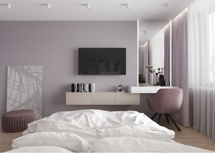 Спальня – красивое фото современного интерьера № 2386