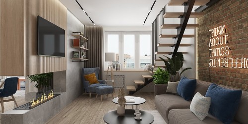 Дизайн-проект 2-х уровневой квартры ул.Ревуцкого