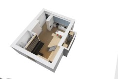 План квартиры в дизайн-проекте 1- квартиры в ЖК Ричмонд, 50 м.кв — студии дизайна Studio 68-32