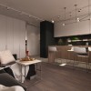 Кухня студия в дизайн-проекте 1- квартиры в ЖК Ричмонд, 50 м.кв — студии дизайна Studio 68-32