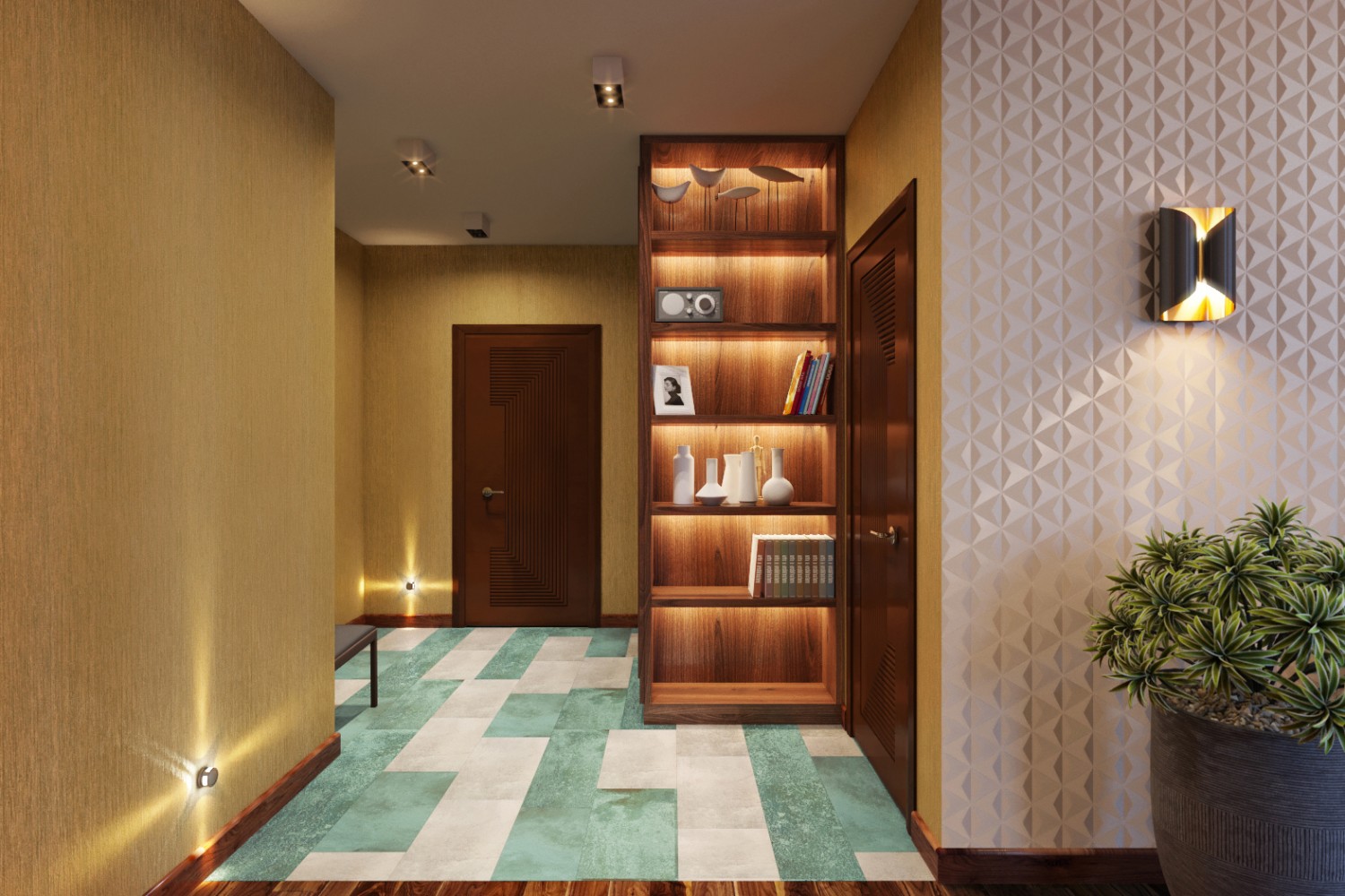 Холл — Дизайн-проект 2-комнатной квартиры "Жить в лесу" —  Zlata Perevozova