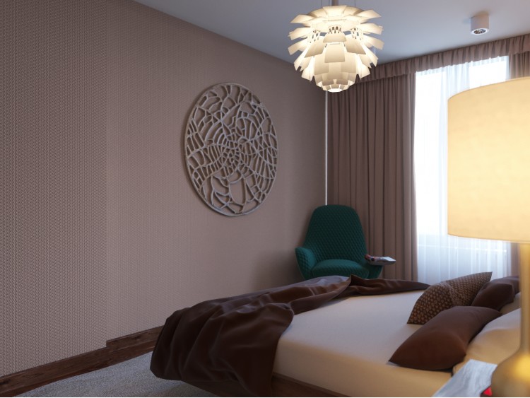 Спальня - Дизайн-проект 2-кімнатної квартири "Жити в лісі" — Zlata Perevozova