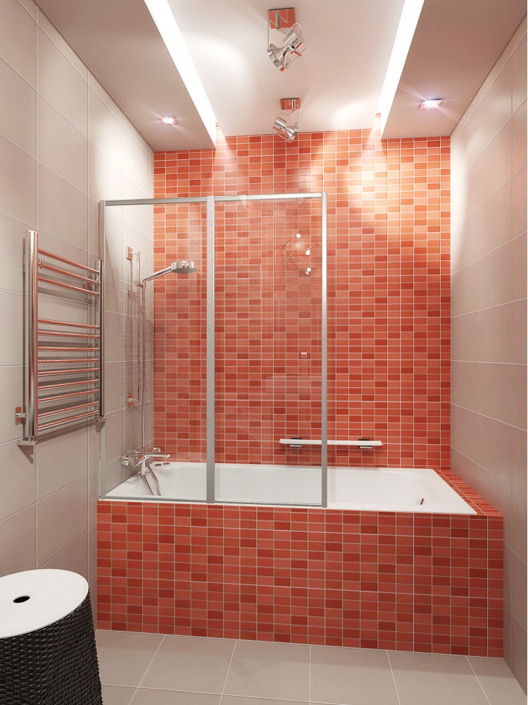 Фото: Ванная комната – Дизайн-проект 2-комнатной квартиры Blue apartment-75м.кв. – 536