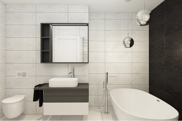 Фото: Ванная комната – Дизайн-проект 3-комнатной квартиры-140 м.кв.  ЖК София – 558