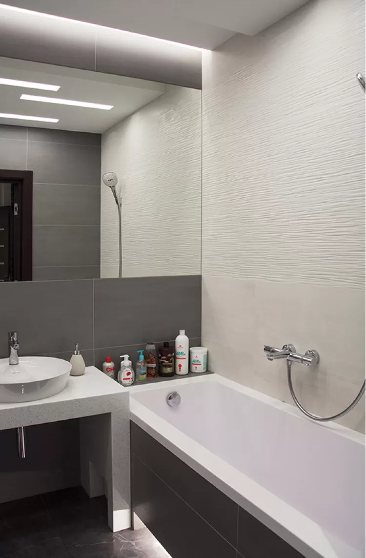 Фото дизайна: Ванна –  Дизайн-проект 2х-комнатной квартиры в современном стиле, 71 м.кв – 1146