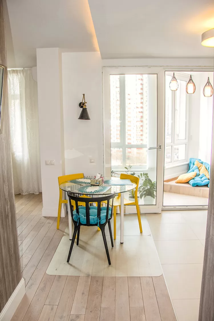 Фото интерьера: Зона столовой – Квартира в скандинавском стиле площадью 113 м – 1531