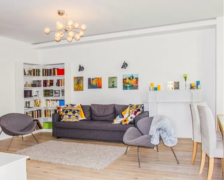 Фото: Вітальня – Квартира у скандинавському стилі площею 113 м – 1535