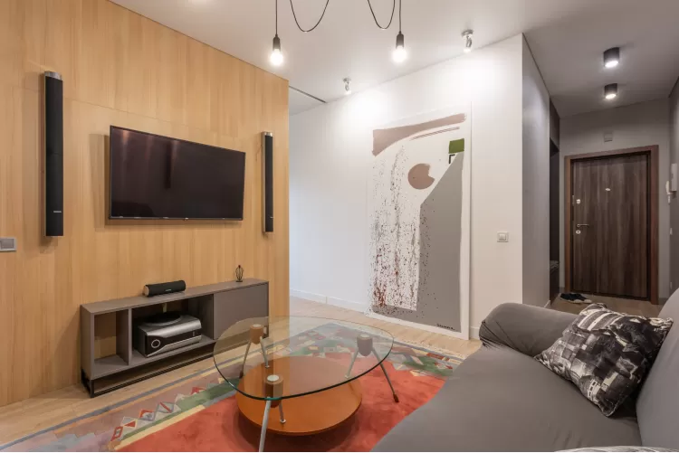 Вітальня в дизайн-проекті смарт-квартири ЖК PARKLAND, 43м.кв.— дизайнер Ірина Сазонова