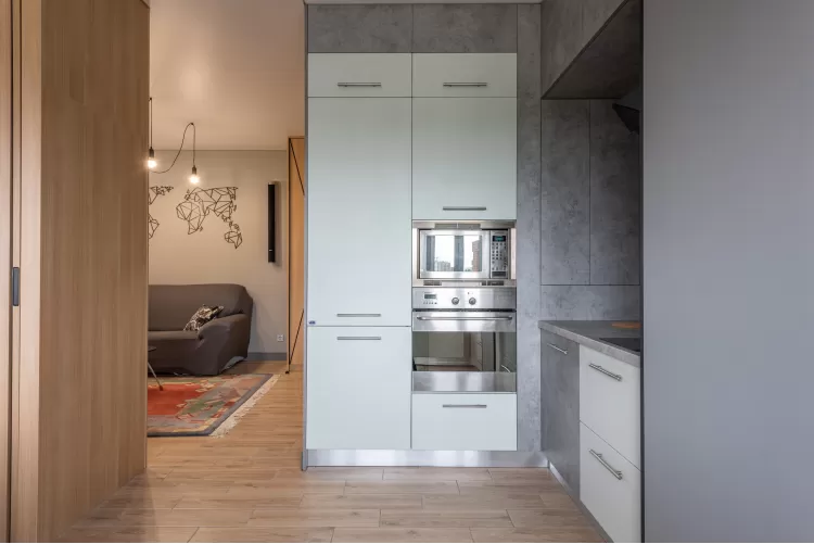 Кухня в дизайн-проекті смарт-квартири ЖК PARKLAND, 43 м.кв., — дизайнер Ірина Сазонова