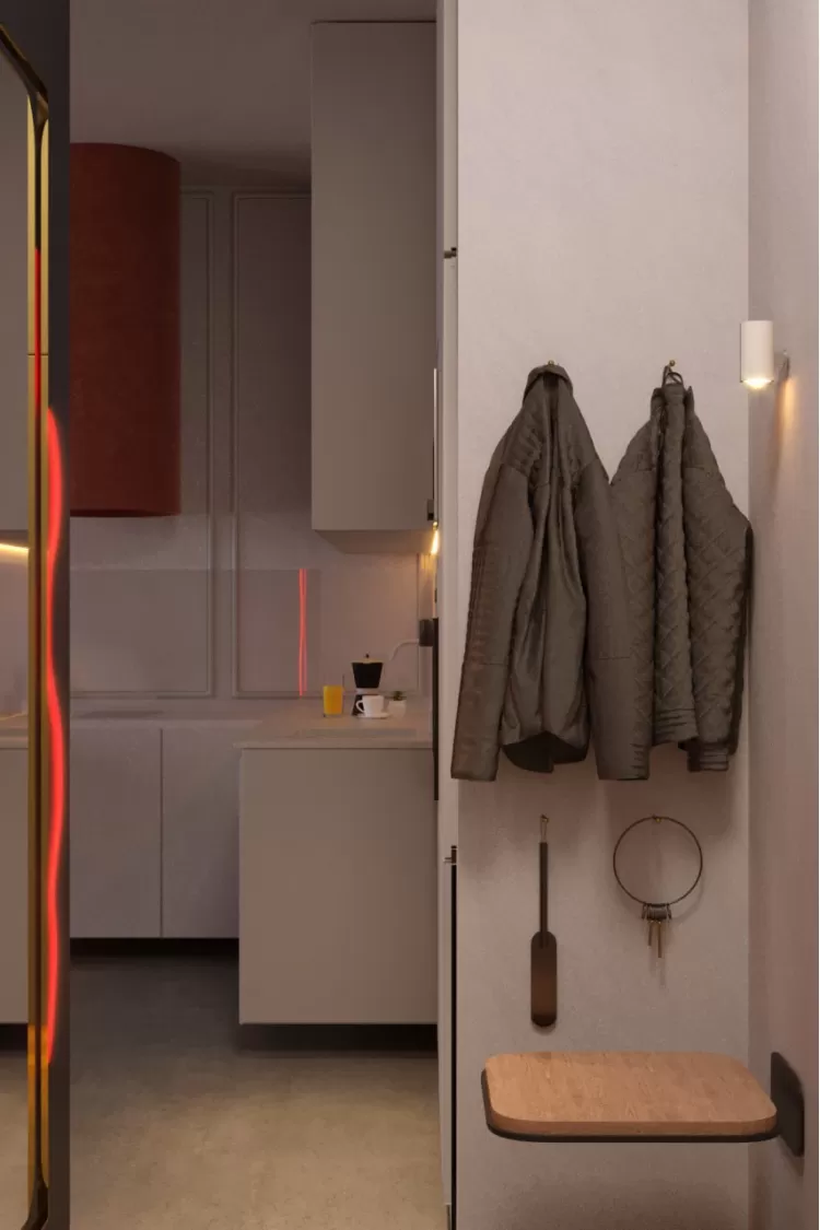 Холл — Дизайн-проект квартиры-студии в ЖК Victory V, 51м.кв — студия дизайна 725 design  