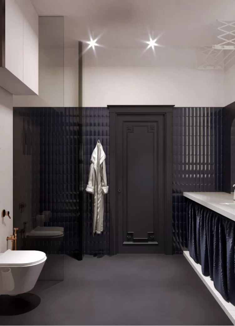 Санвузол — Дизайн-проект квартири-студії у ЖК Victory V, 51м.кв — студія дизайну 725 design