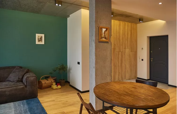 Гостиная в дизайн-проекте квартиры в ЖК Комфорт Таун, 65м.кв.— Design Burean