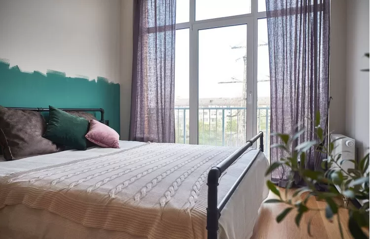 Спальня в дизайн-проекте квартиры в ЖК Комфорт Таун, 65м.кв. — Design Burean