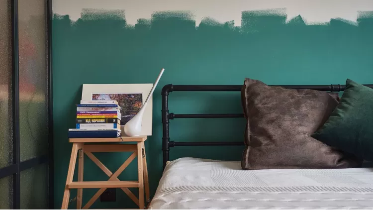 Спальня в дизайн-проекті квартири в ЖК Комфорт Таун, 65м.кв.