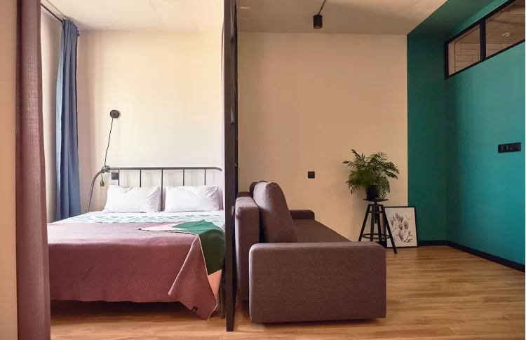 Гостиная и спальня – фото интерьера № 684