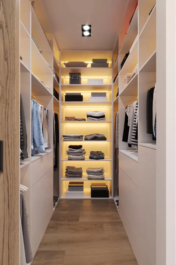 Дизайн вбиральні кімнати в приватному будинку