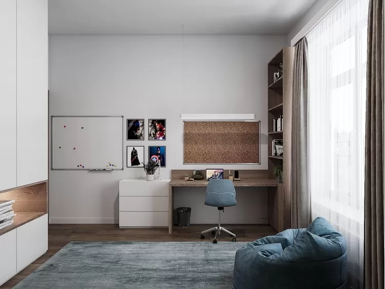 Дизайн підліткової кімнати у приватному будинку